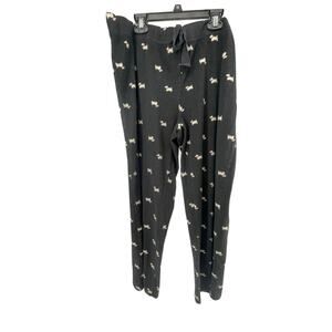 Nautica Sleepwear Black Fleece Dog Pajama Pants Women's Size XL
